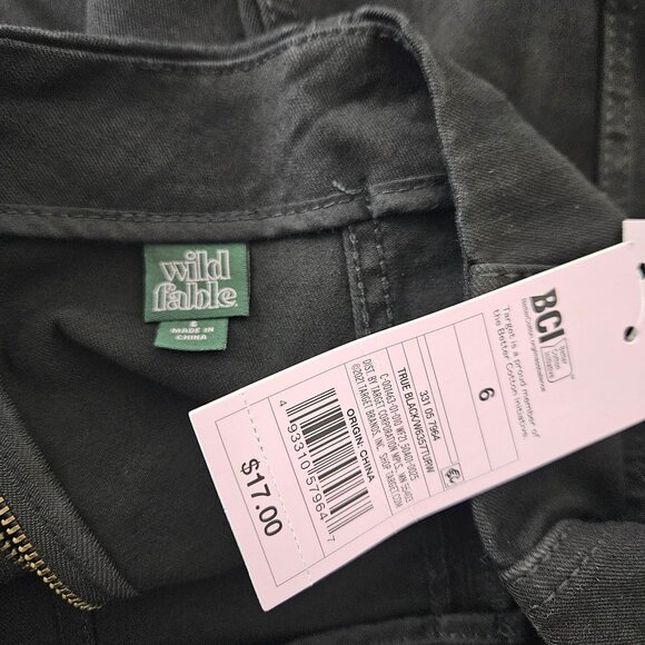 Wild Fable Womens Black Denim Mini Skirt Size 6 Casual Party Comfortable Chic - Picture 5 of 5